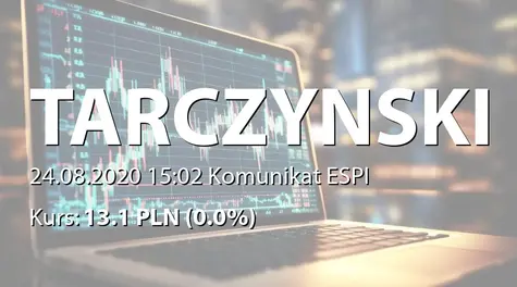 Tarczyński S.A.: ZWZ - podjęte uchwały: zysk na kapitał zapasowy, zmiany w RN (2020-08-24)