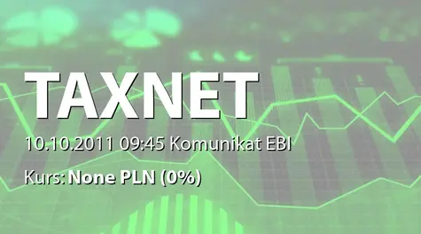 Tax-Net S.A.: Plan połączenia z z Księgowość Podatki Doradztwo Grupa Tax-Net sp. z o.o.  (2011-10-10)