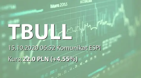 T-Bull S.A.: Drugie wezwanie akcjonariuszy do złożenia dokumentów akcji (2020-10-15)