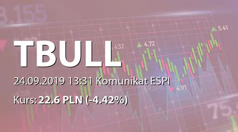 T-Bull S.A.: Informacja produktowa (2019-09-24)