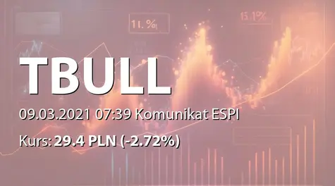 T-Bull S.A.: NWZ - ogłoszenie i projekty uchwał: program motywacyjny i emisja akcji serii H (2021-03-09)