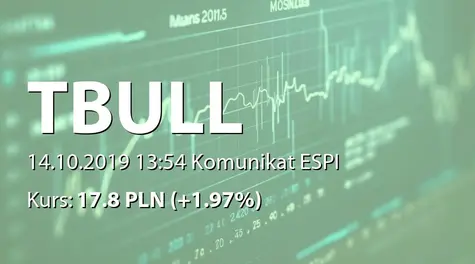 T-Bull S.A.: Rezygnacja członka RN (2019-10-14)