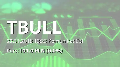 T-Bull S.A.: Terminy przekazywania raportĂłw w 2018 roku (2018-01-22)