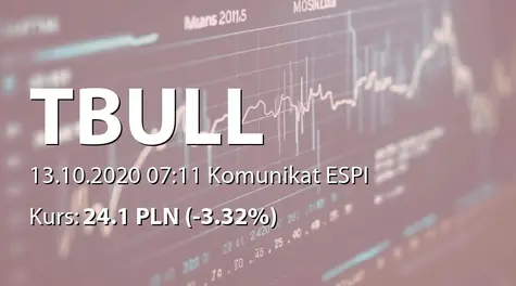 T-Bull S.A.: Umowa ramowa z inwestorem na współfinansowanie gier (2020-10-13)