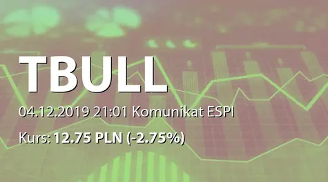 T-Bull S.A.: Zbycie akcji przez Tech Invest Group SA (2019-12-04)