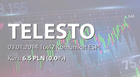 Telesto S.A.: Informacja o zakupie akcji przez Telesto sp. z o.o. (2014-01-03)