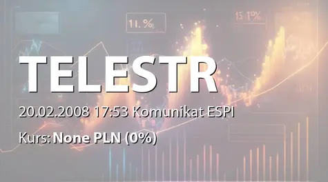 Telestrada S.A.: Wstępne wyniki finansowe za styczeń 2008 r. (2008-02-20)