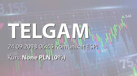 Przedsiębiorstwo Telekomunikacyjne TELGAM S.A.: Zwiększenie udziału w ogólnej liczbie głosów powyżej 10 % (2013-09-24)
