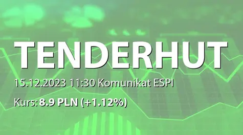 TenderHut S.A.: NWZ (11:00) - projekty uchwał: emisja akcji serii H1 (PP) (2023-12-15)