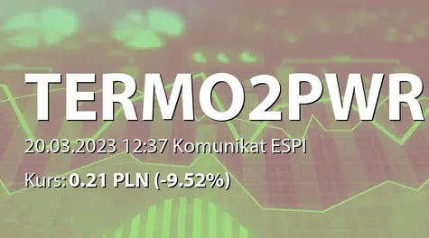 TERMO2POWER S.A.: Umowa z PZW sp. z o.o. (2023-03-20)