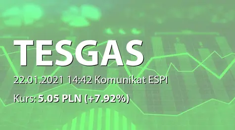 Tesgas S.A.: Umowa kredytowa z BGK (2021-01-22)