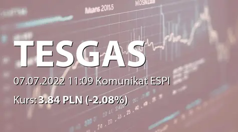 Tesgas S.A.: Umowa z PGNiG SA (2022-07-07)