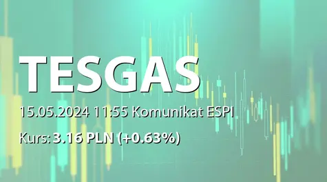 Tesgas S.A.: ZWZ (13:00) - zwołanie obrad, porządek obrad (2024-05-15)