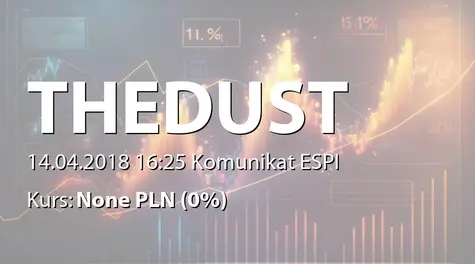 The Dust S.A.: Wybór oferty Spółki przez Urząd Transportu Kolejowego (2018-04-14)