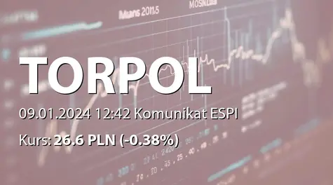 Torpol S.A.: Wybór oferty Spółki przez PKP Polskie Linie Kolejowe SA (2024-01-09)