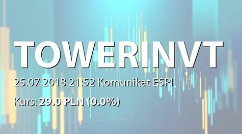 Tower Investments S.A.: Korekta numeracji raportu ESPI 40/218 (2018-07-25)