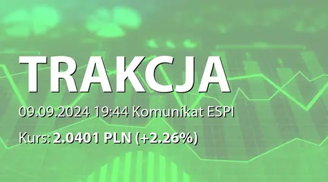 Trakcja S.A.: Zmiana porządku obrad Nadzwyczajnego Walnego Zgromadzenia zwołanego na 30 września 2024 roku w związku z żądaniem akcjonariusza Spółki (2024-09-09)