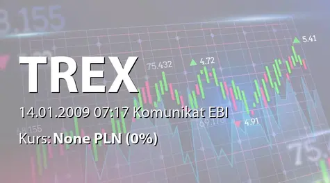 TREX S.A.: Harmonogram przekazywania informacji finansowych (2009-01-14)