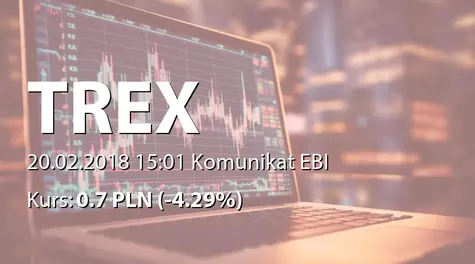 TREX S.A.: Rejestracja zmian statutu w KRS (2018-02-20)