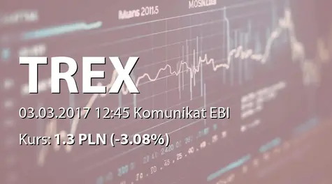 TREX S.A.: WybĂłr audytora - Satelles Audit & Advisory sp. z o.o. (2017-03-03)