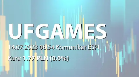 UF Games S.A.: Korekta numeracji raportu ESPI 3/2023 i ESPI 10/2023 (2023-07-14)