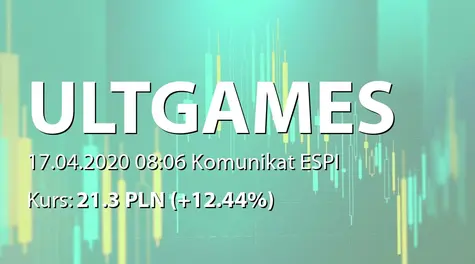 Ultimate Games S.A.: Rekomendacja Zarządu ws. wypłaty dywidendy - 0,4 PLN (2020-04-17)