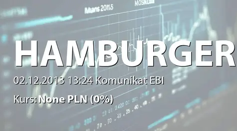 Mr Hamburger S.A.: Umowa z BP Europa SE (2013-12-02)