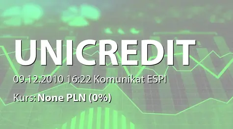 UniCredit S.p.A.: BOND ISSUE (cod. ISIN IT0003035299) (2010-12-09)