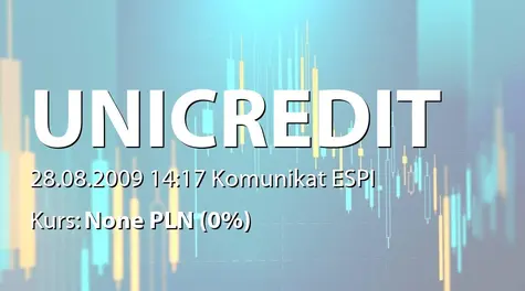 UniCredit S.p.A.: Bond issue (cod. ISIN IT0004289770) (2009-08-28)