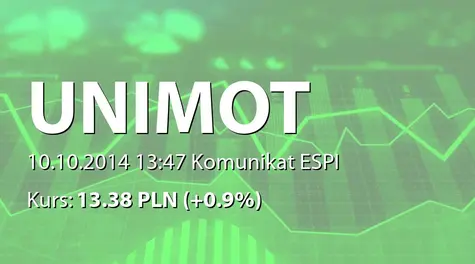 UNIMOT S.A.: Objęcie akcji przez Unimot Express sp. z o.o. (2014-10-10)