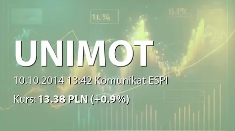 UNIMOT S.A.: Objęcie akcji przez Zemadon Ltd. (2014-10-10)