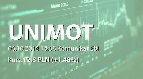 UNIMOT S.A.: Raport za wrzesień 2014 (2014-10-06)