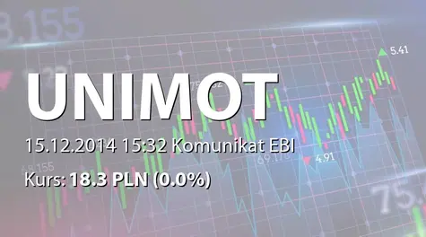 UNIMOT S.A.: Rejestracja podwyższenia kapitału w KRS (2014-12-15)