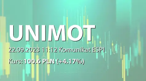 UNIMOT S.A.: Zestawienie transakcji na akcjach (2023-09-22)