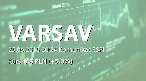 Varsav Game Studios  S.A.: Sprzedaż akcji przez INC SA (2015-06-25)