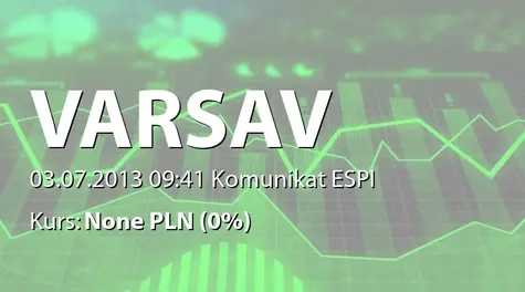 Varsav Game Studios  S.A.: Zawiadomienie o zwiększeniu udziału w liczbie głosów ogółem powyżej progu 5% (2013-07-03)
