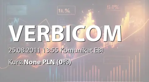 Verbicom S.A.: Wybór oferty SimTel SA przez KM PSP w Gdańsku - 298,2 tys. zł (2011-08-25)