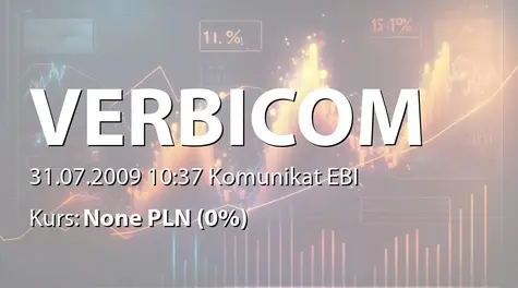 Verbicom S.A.: Zamówienie od Przedsiębiorstwa Pinel - 189 tys. zł (2009-07-31)