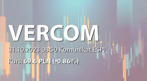Vercom S.A.: Rozpoczęcie negocjacji oraz zawarcie umowy sprzedaży udziałów w User.com sp. z o.o. (2023-10-31)