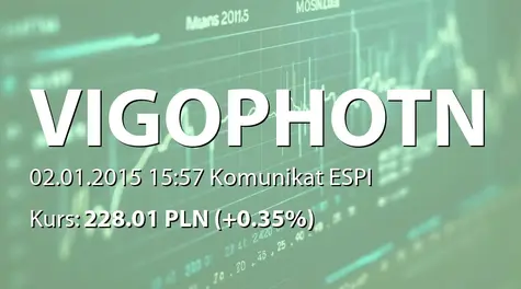 VIGO Photonics S.A.: Warunkowa rejestracja w KDPW akcji serii D (2015-01-02)