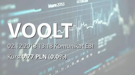 VOOLT S.A.: Umowa partnerska z Inwestbud Holding sp. z o.o. sp. k. (2013-12-02)