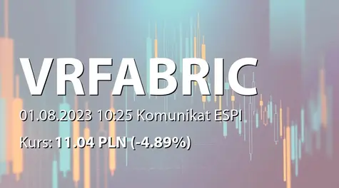 VRFabric S.A.: ZWZ - lista akcjonariuszy (2023-08-01)