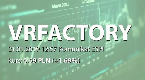 VR Factory Games S.A.: Korekta prognozy wyników finansowych na 2018 r. (2019-01-21)