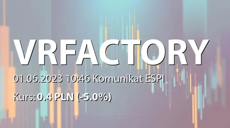 VR Factory Games S.A.: ZWZ (12:00) - projekty uchwał: pokrycie straty za 2022 rok, zmiany w statucie (2023-06-01)