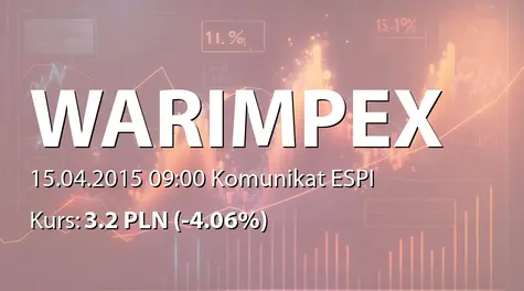 Warimpex Finanz- und Beteiligungs AG: Wstępne wyniki finansowe za rok 2014 (2015-04-15)