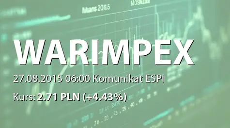 Warimpex Finanz- und Beteiligungs AG: Wyniki za I półrocze 2015 (2015-08-27)