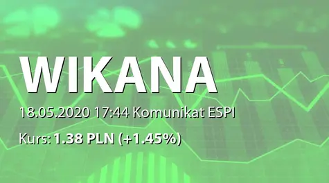 Wikana S.A.: Wpływ rozprzestrzeniania się koronawirusa i pandemii COVID-19 na działalność Spółki i Grupy (2020-05-18)