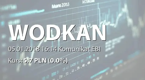 Wodkan Przedsiębiorstwo Wodociągów i Kanalizacji S.A.: Powołanie członka RN (2018-01-05)