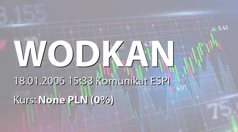 Wodkan Przedsiębiorstwo Wodociągów i Kanalizacji S.A.: Terminy przekazywania raportów okresowych w 2006 roku (2006-01-18)