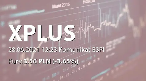 Xplus S.A.: Rekomendacja Zarządu ws. wypłaty dywidendy - 0,10 PLN (2021-06-28)